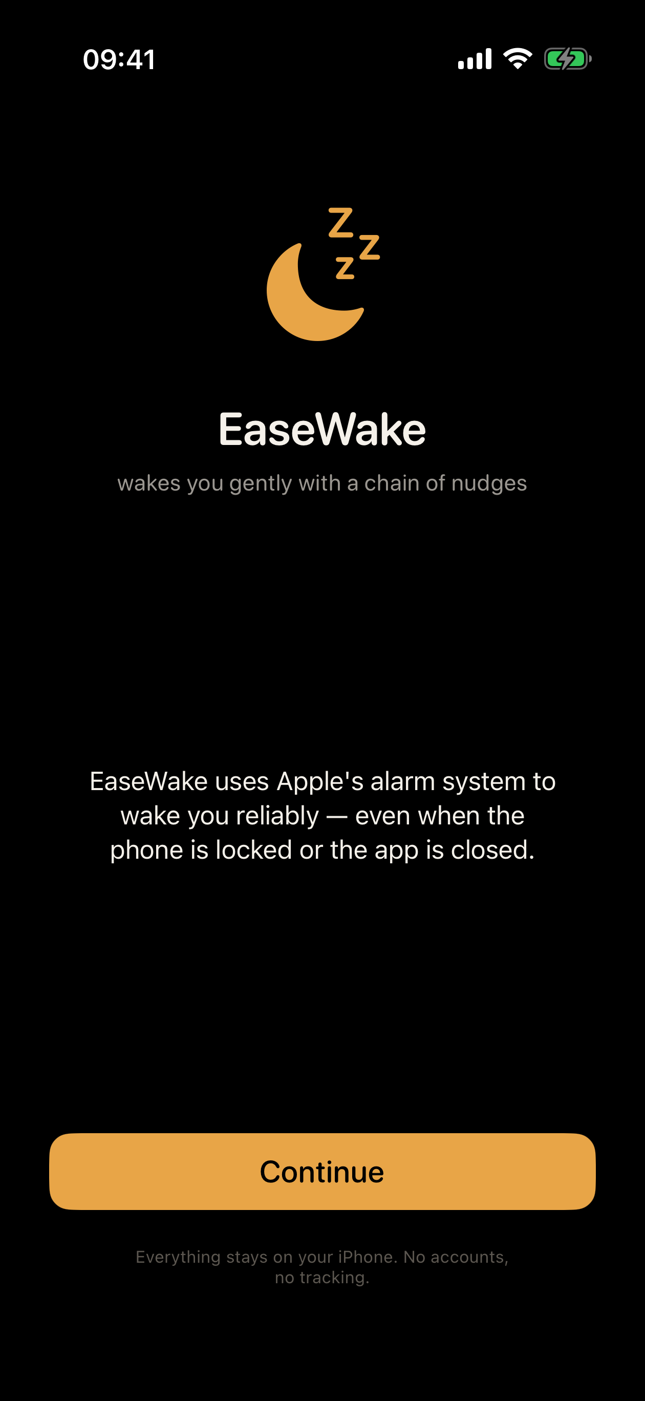 EaseWake onboarding